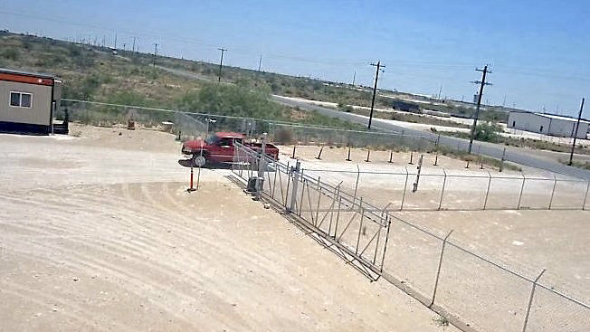 Vehicle is going through the gate